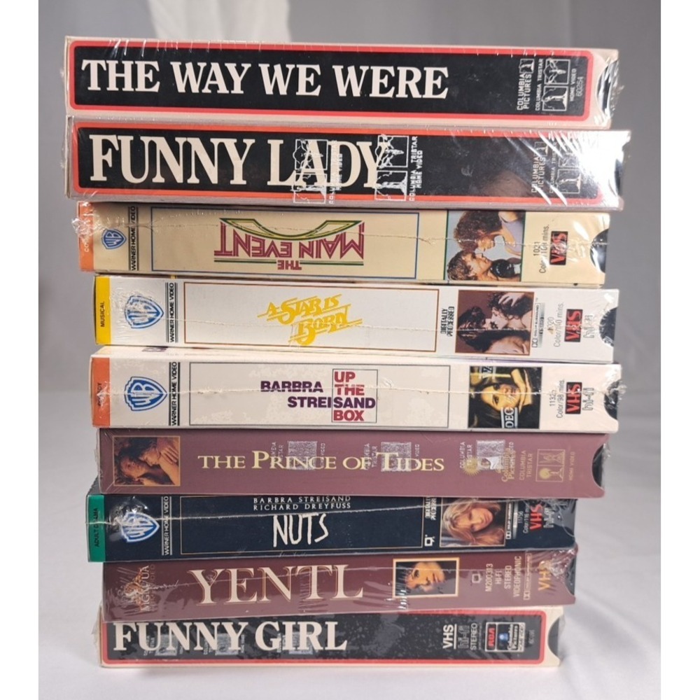 VHS Collection 9 Nine Barbara Streisand Movies Each New and Sealed - Picture 14 of 15